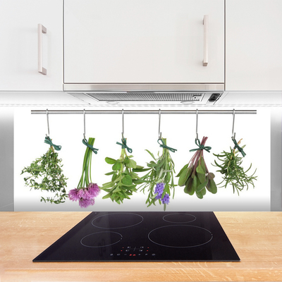 Panel Szklany Płatki Roślina Kuchnia
