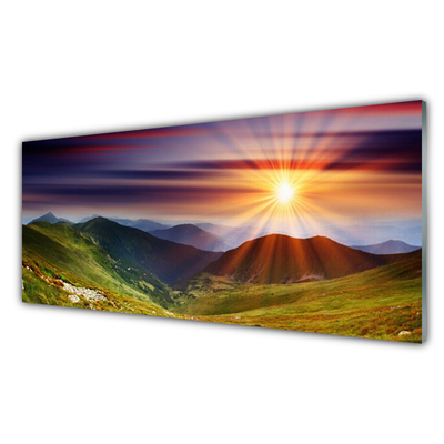 Panel Szklany Góry Zachód Słońca Krajobraz