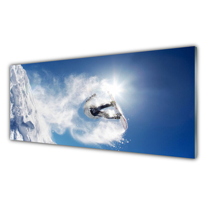 Panel Szklany Snowboard Sport Śnieg Zima