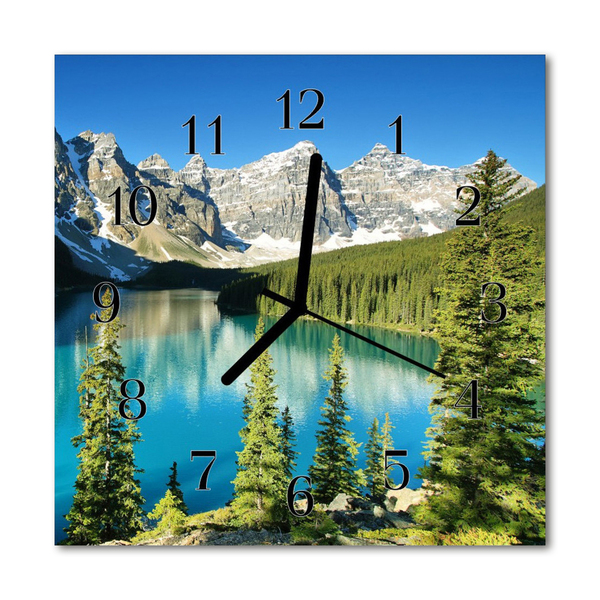 Zegar szklany kwadratowy Natura Góry