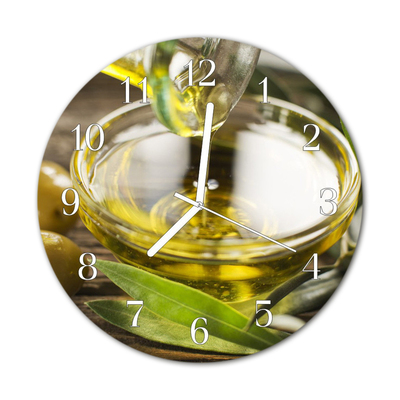 Zegar ścienny okrągły Oliwa z oliwek