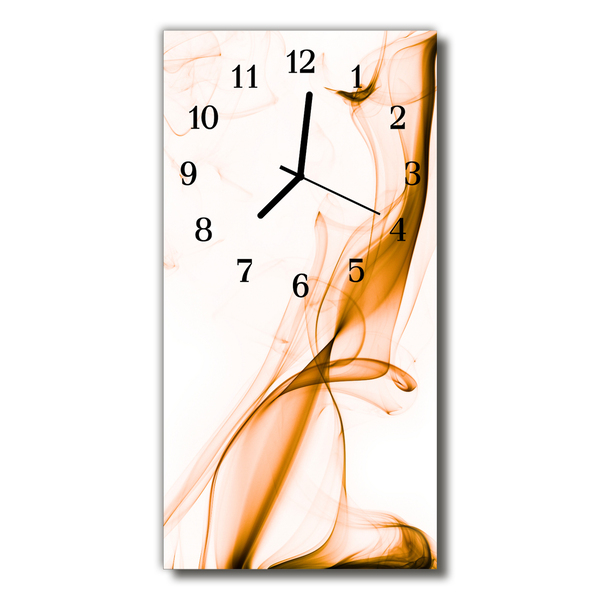 Zegar Szklany Pionowy Sztuka Abstrakcja linie biały