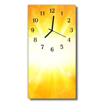 Zegar Szklany Pionowy Światło słoneczne żółty