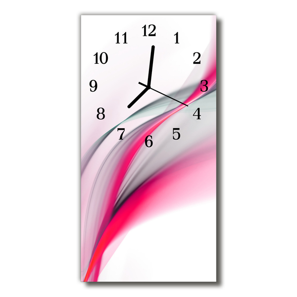 Zegar Szklany Pionowy Sztuka Abstrakcja różowy