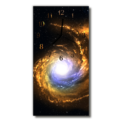Zegar Szklany Pionowy Kosmos galaktyka kolorowy