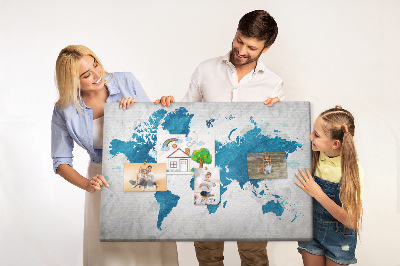 Tablica korkowa dla dzieci Mapa świata