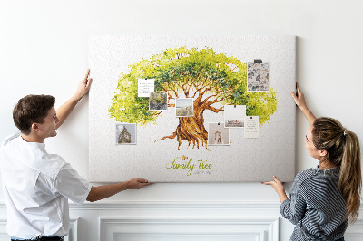 Tablica korkowa dla dzieci Drzewo rodzinne