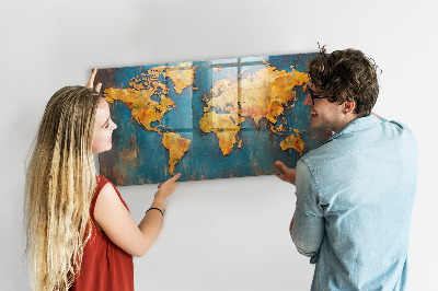 Tablica magnetyczna dla dzieci Dekoracyjna mapa świata